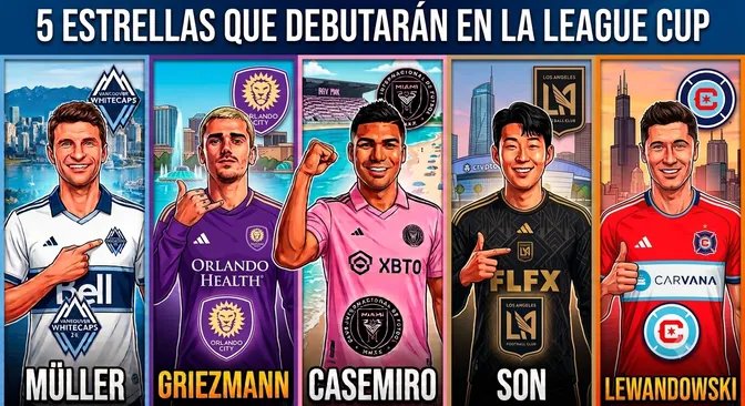 Los 5 cracks mundiales de la MLS que debutan en Leagues Cup